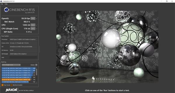 ThinkBook 15 benchmark cinebench r15